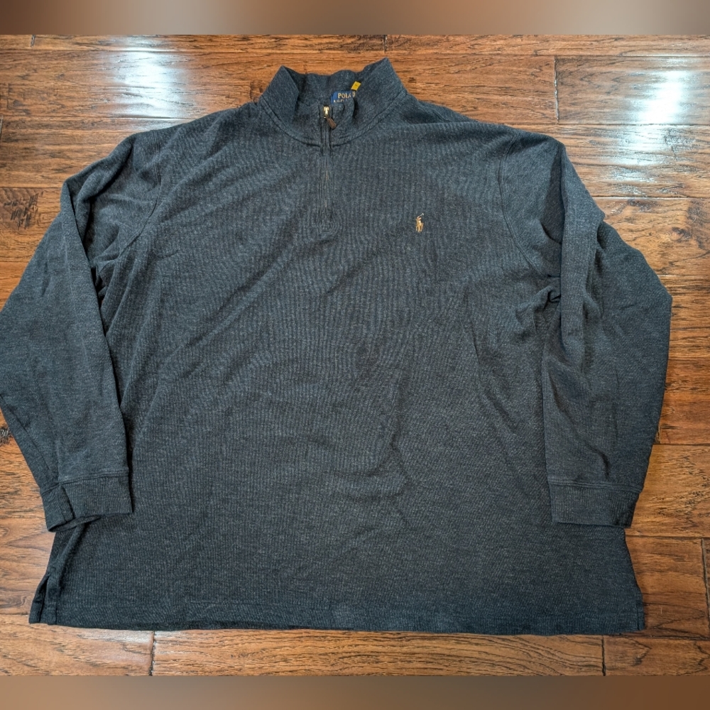 Polo Ralph Lauren Dark Gray Estate Rib Pullover Big & Tall 3XLT